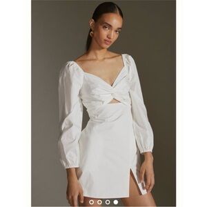 Mare x Anthropologie white cut out mini dress
